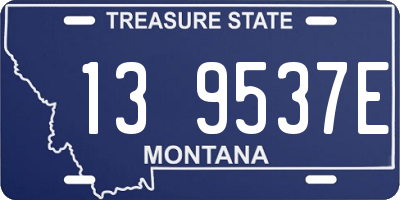 MT license plate 139537E