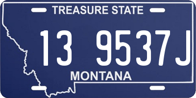 MT license plate 139537J