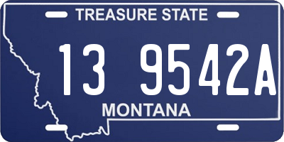 MT license plate 139542A