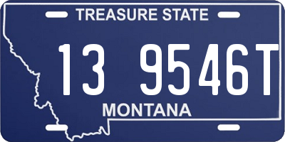 MT license plate 139546T