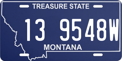 MT license plate 139548W