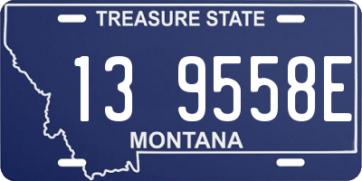 MT license plate 139558E