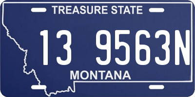 MT license plate 139563N