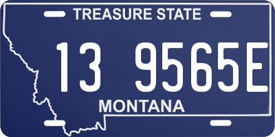 MT license plate 139565E