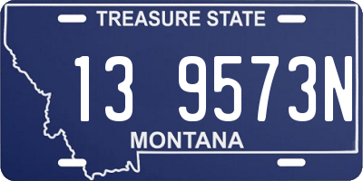 MT license plate 139573N