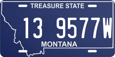 MT license plate 139577W