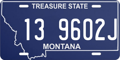 MT license plate 139602J