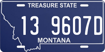 MT license plate 139607D