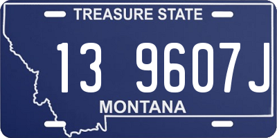 MT license plate 139607J