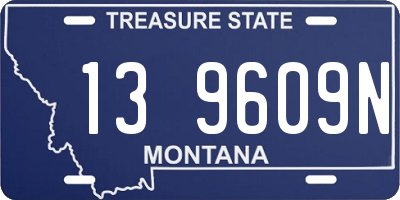 MT license plate 139609N