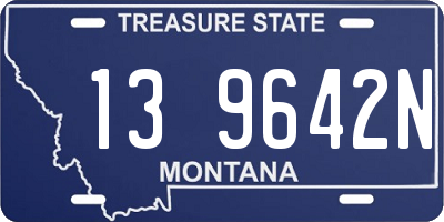MT license plate 139642N