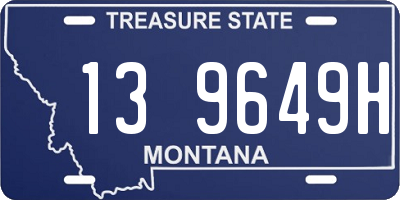MT license plate 139649H