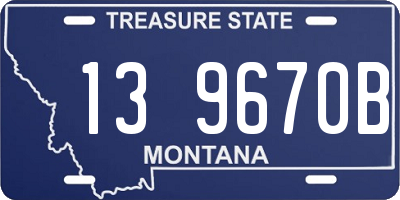MT license plate 139670B