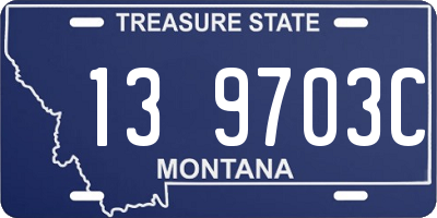 MT license plate 139703C