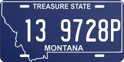 MT license plate 139728P
