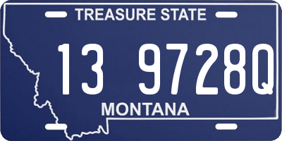 MT license plate 139728Q