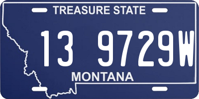 MT license plate 139729W