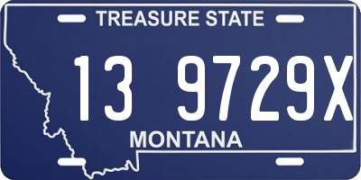 MT license plate 139729X
