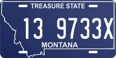 MT license plate 139733X
