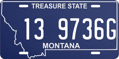 MT license plate 139736G