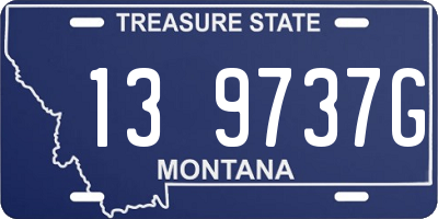 MT license plate 139737G
