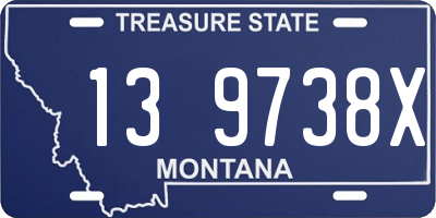 MT license plate 139738X