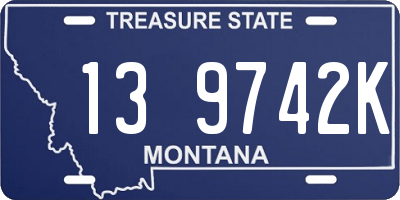 MT license plate 139742K