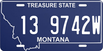 MT license plate 139742W