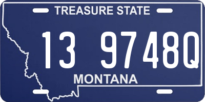 MT license plate 139748Q