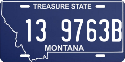 MT license plate 139763B