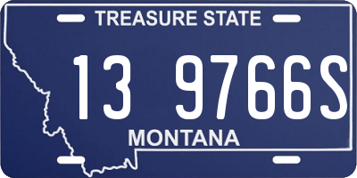 MT license plate 139766S