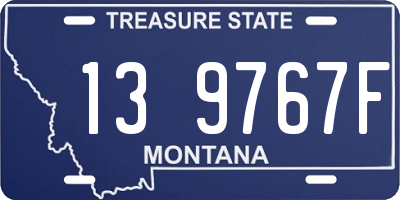 MT license plate 139767F