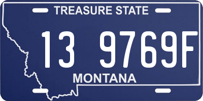 MT license plate 139769F