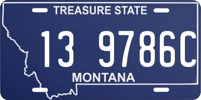 MT license plate 139786C