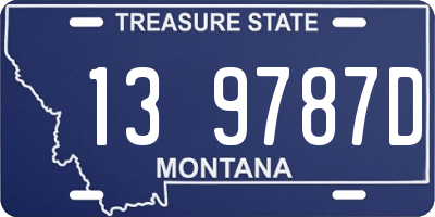 MT license plate 139787D