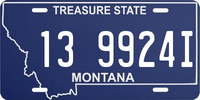 MT license plate 139924I