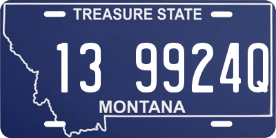 MT license plate 139924Q