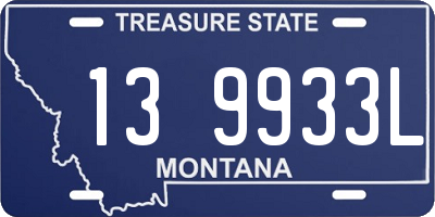 MT license plate 139933L