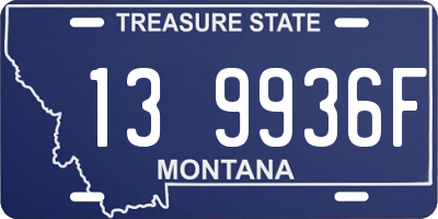 MT license plate 139936F