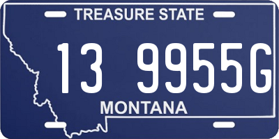 MT license plate 139955G