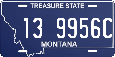 MT license plate 139956C