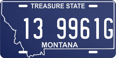 MT license plate 139961G