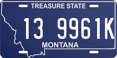 MT license plate 139961K