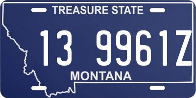 MT license plate 139961Z