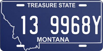 MT license plate 139968Y