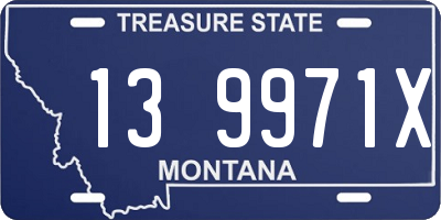 MT license plate 139971X