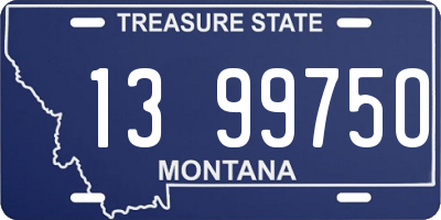 MT license plate 139975O