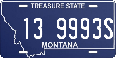 MT license plate 139993S