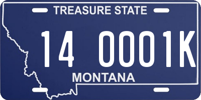 MT license plate 140001K