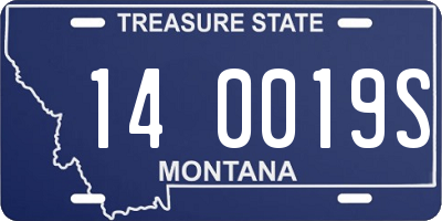 MT license plate 140019S
